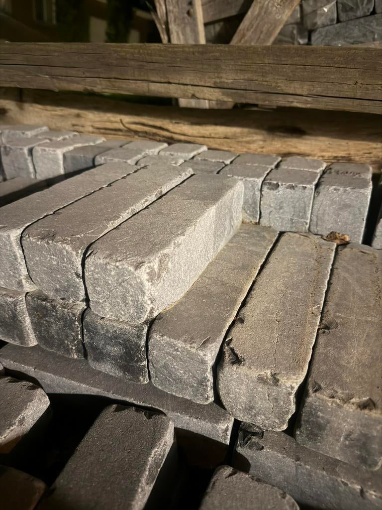 Pave en pierre bleu 5x5x20, Jardin & Terrasse, Pavé & Dalles, Enlèvement