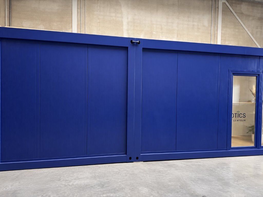 Ruime kantoorunit: 2 gekoppelde containers, Ophalen