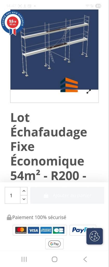 Échafaudage COMABI, Enlèvement