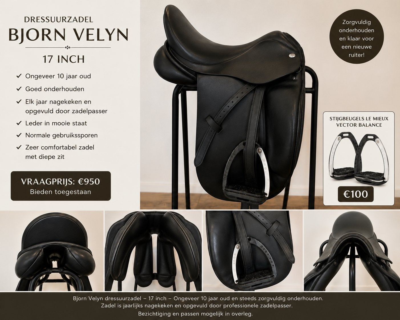 Dressuurzadel, Dieren en Toebehoren, Paarden en Pony's | Zadels, Ophalen, Gebruikt