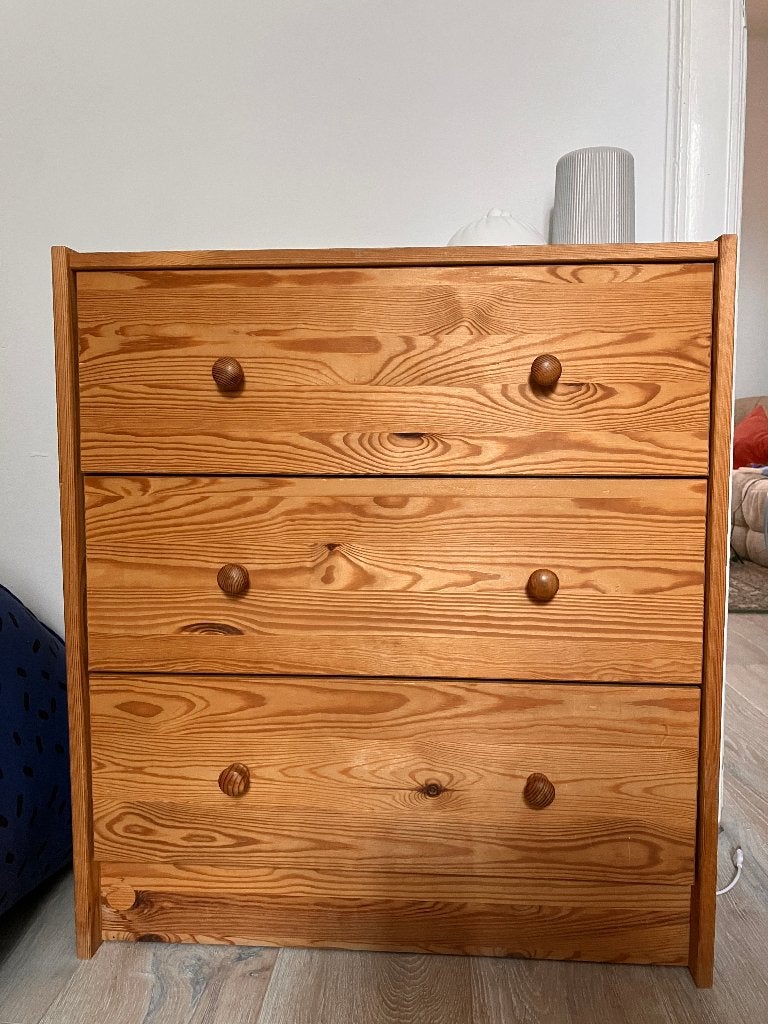 Commode 3 tiroirs ikea, 3 ou 4 tiroirs, 25 à 50 cm, Moins de 100 cm, Enlèvement