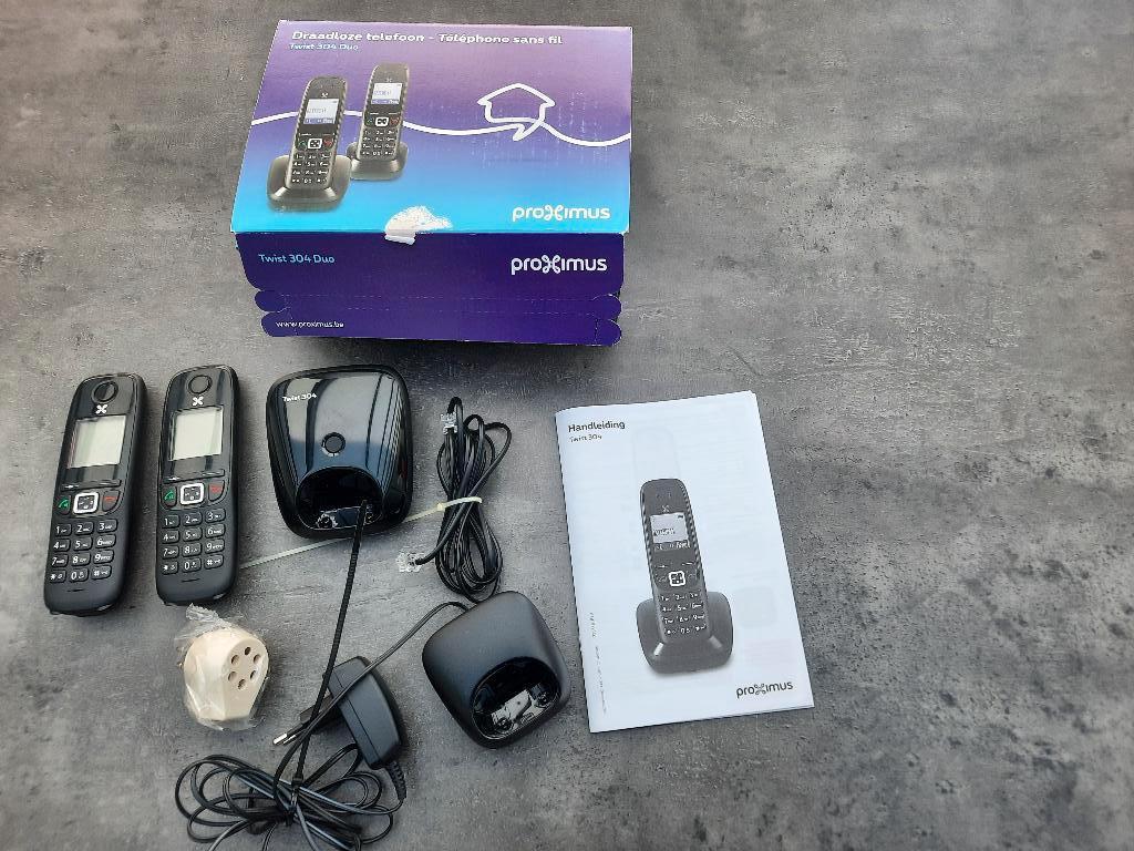 Draadloze telefoon - Twist 304 Duo, Telecommunicatie, Vaste telefoons | Handsets en Draadloos, Ophalen, Gebruikt, 2 handsets