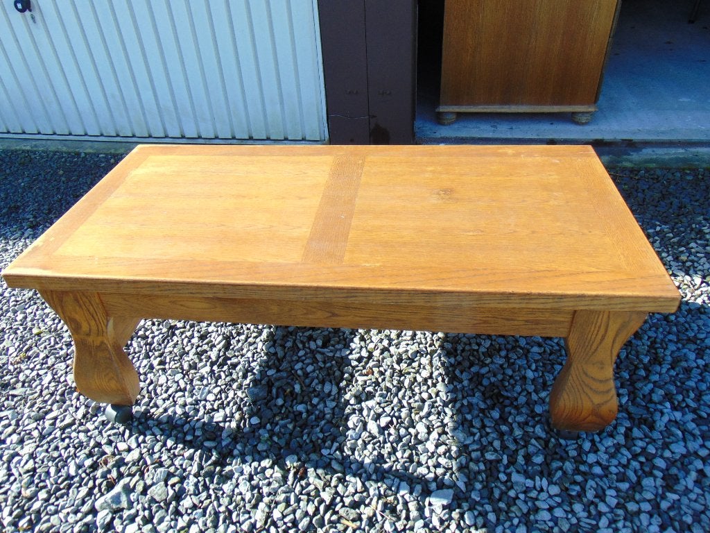 Table basse en chêne français, 100 à 150 cm, Comme neuf, Enlèvement, 50 à 100 cm