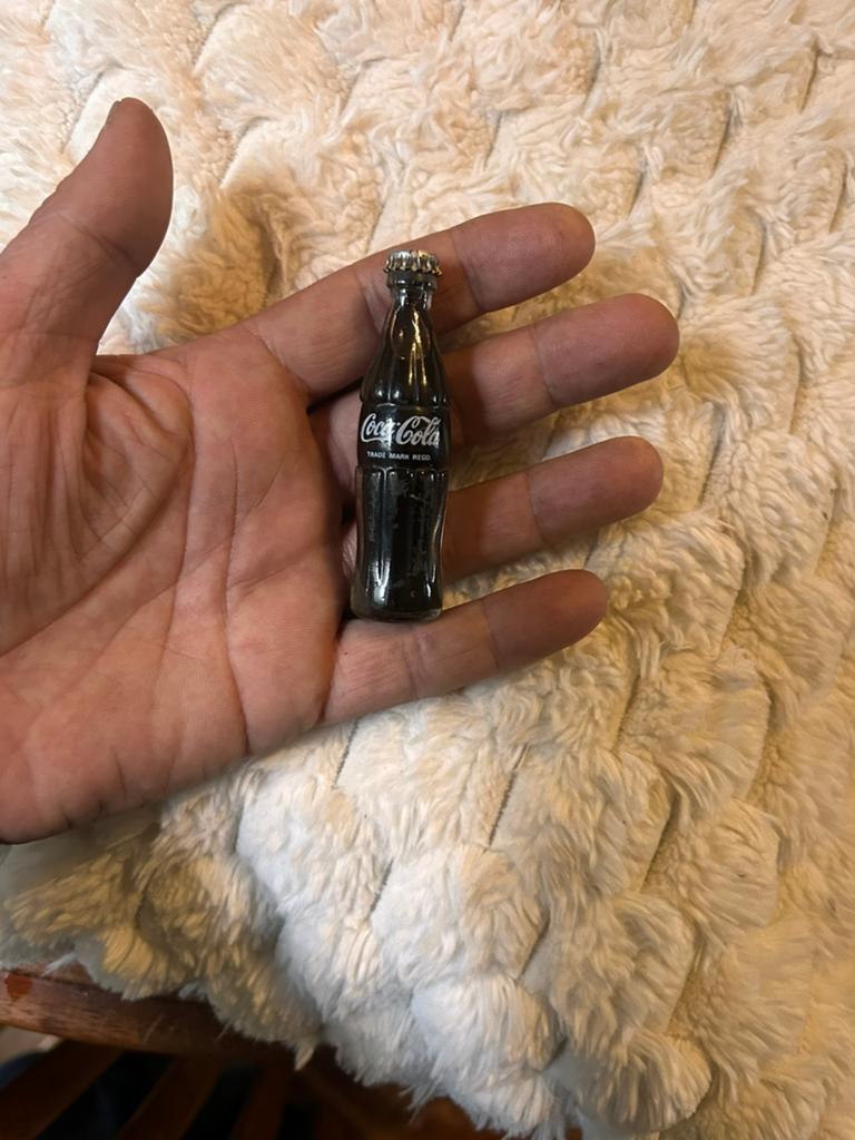 Coca-Cola mini flesje uit Nebraska glas origineel stuk, Verzamelen, Ophalen of Verzenden