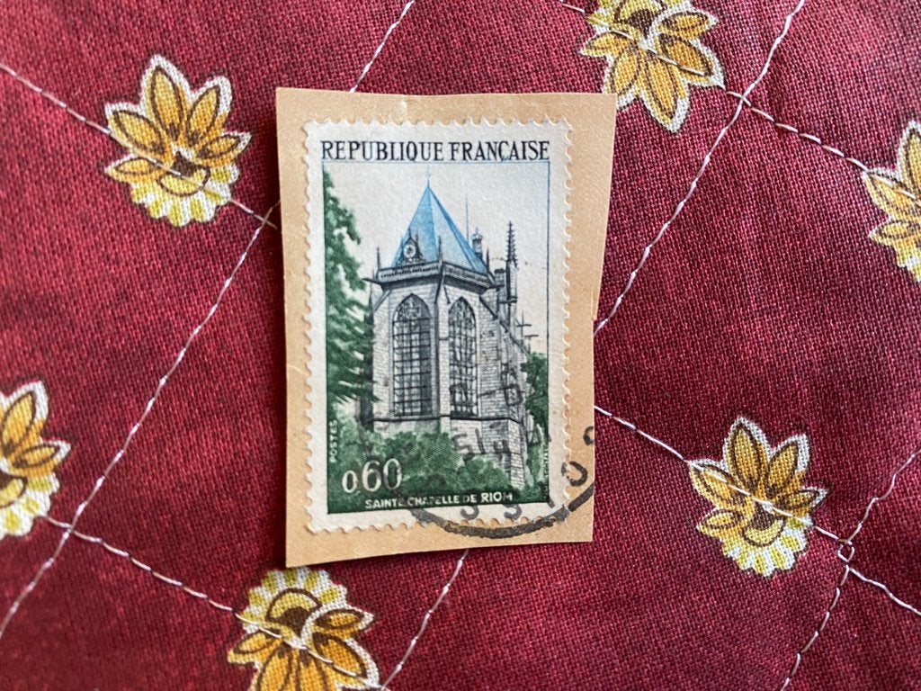 Timbre France Sainte Chapelle de Riom Betemps 1971 Y1683, Envoi, Affranchi