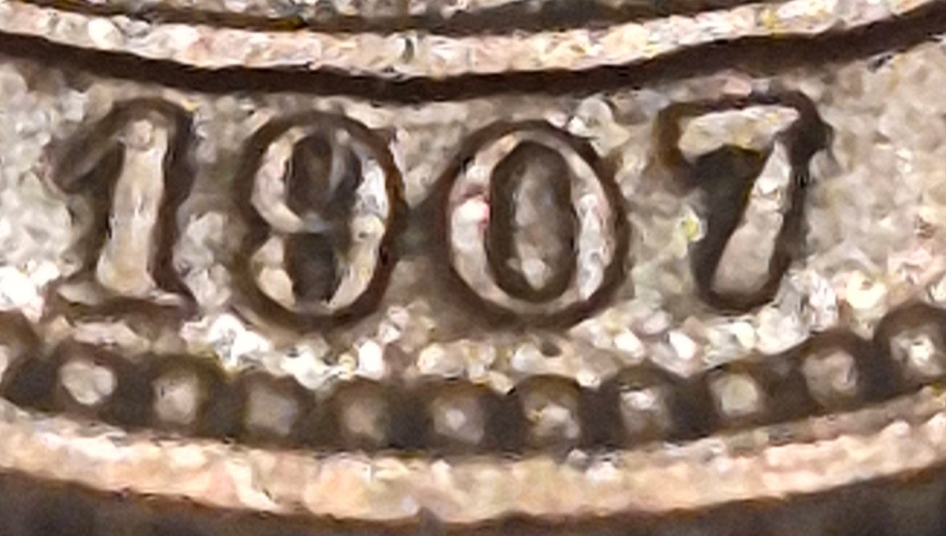 Zeer zeldzame 1 cent koper 1907/807 Frans leopold 2, Ophalen of Verzenden, Overig, Losse munt