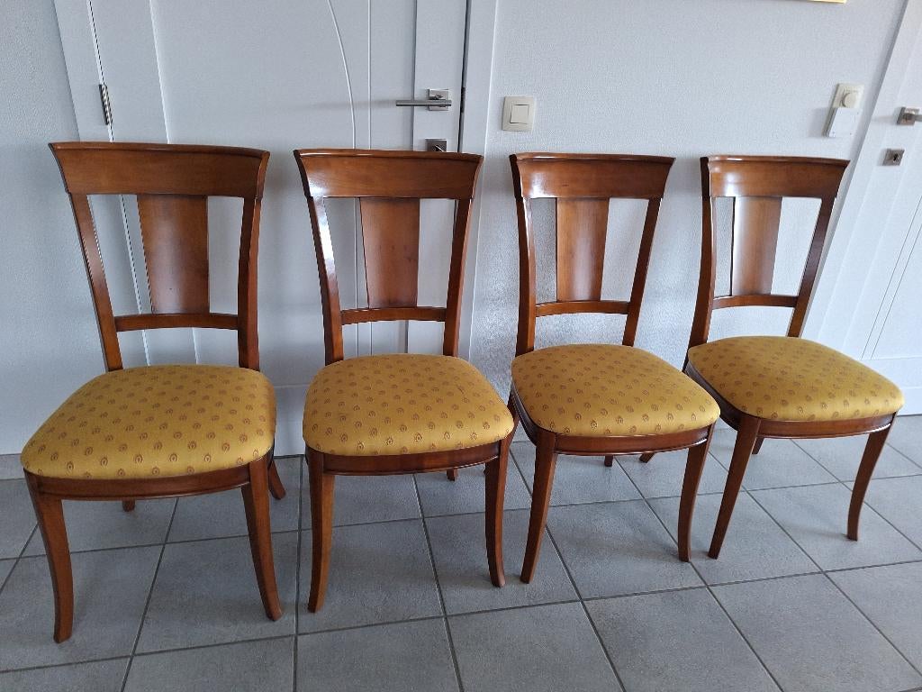 6 chaises en merisier massif en très bon état, Massief kerselaar, Enlèvement, Bois, Cinq, Six Chaises ou plus