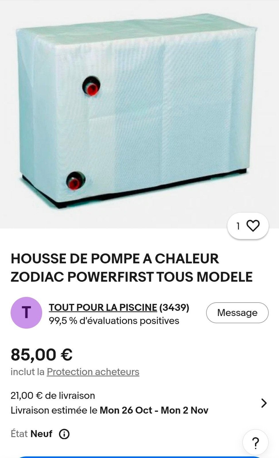 Zodiac PowerFirst winterafdekking voor  warmtepomp, Ophalen of Verzenden