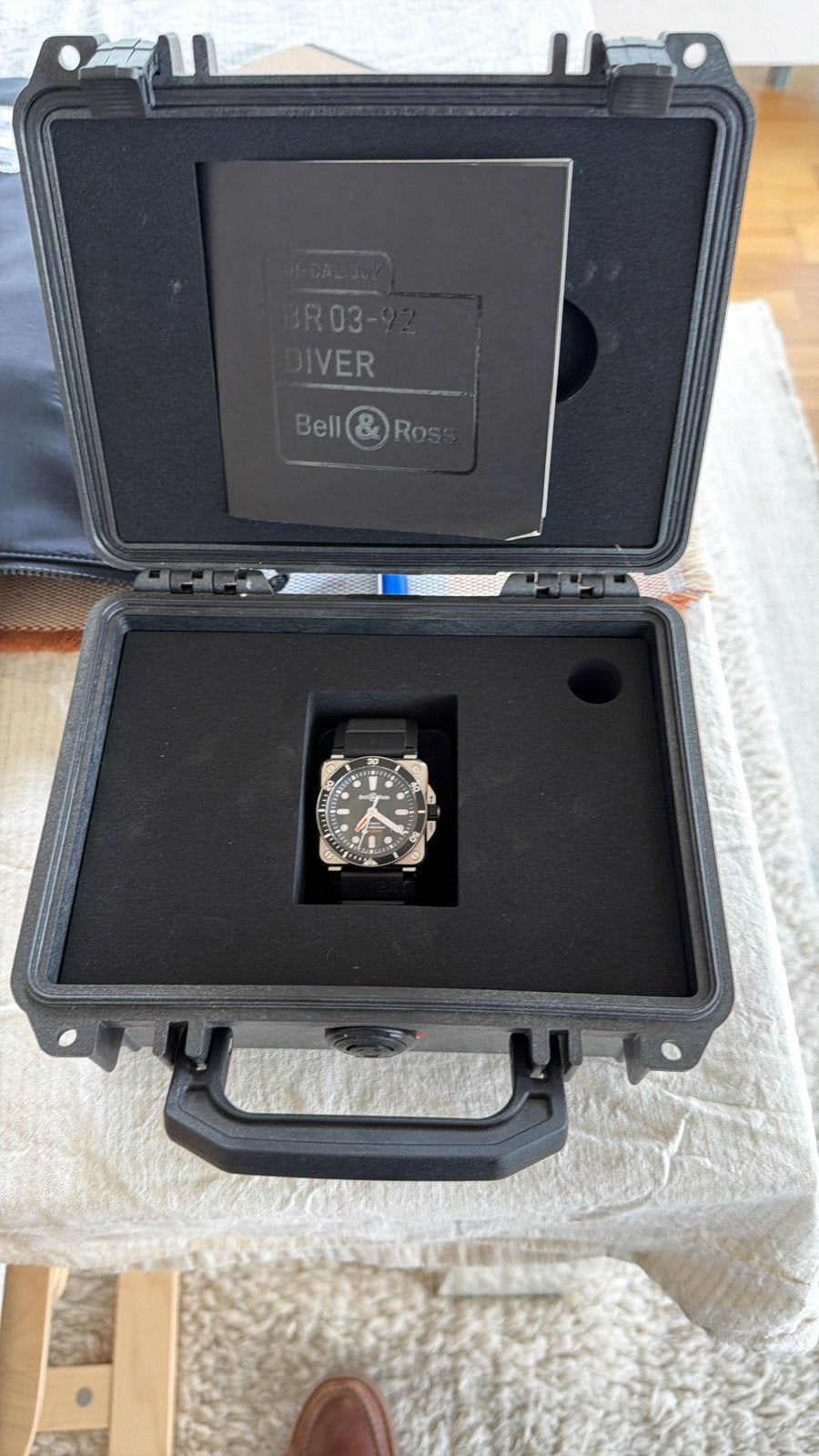 BELL & ROSS BR-03-92 DIVER 2025, Handtassen en Accessoires, Horloges | Heren, Zo goed als nieuw, Staal, Ophalen of Verzenden