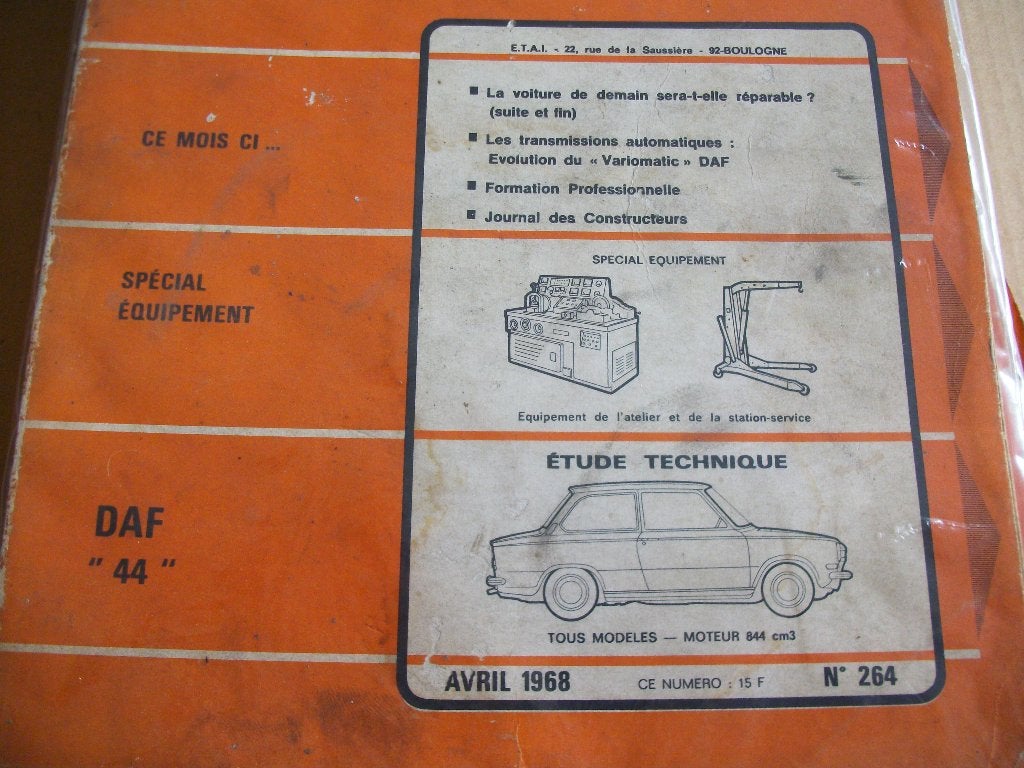 revue technique DAF 44 de 1966-1968, Ophalen of Verzenden
