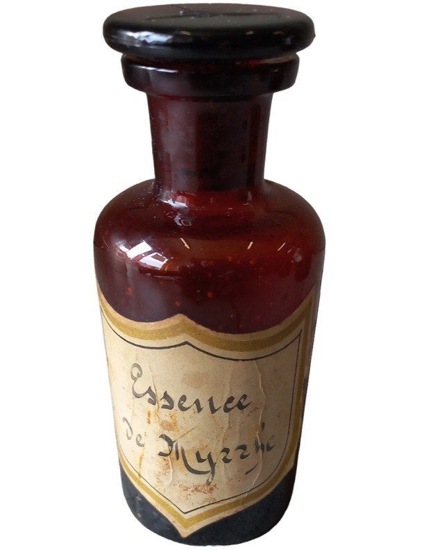 Essence de Myrrhe apothekersflesje, Antiek en Kunst, Antiek | Glaswerk en Kristal, Ophalen of Verzenden
