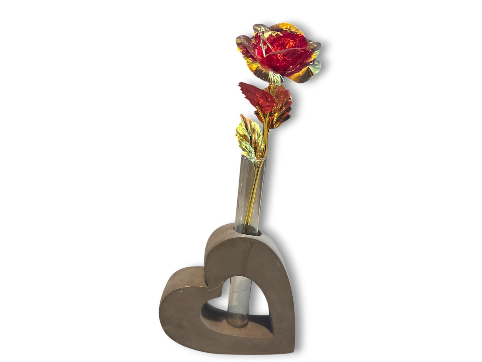 Petit vase, Maison & Meubles, Convient pour fleurs séchées, Gris, Enlèvement ou Envoi, Utilisé