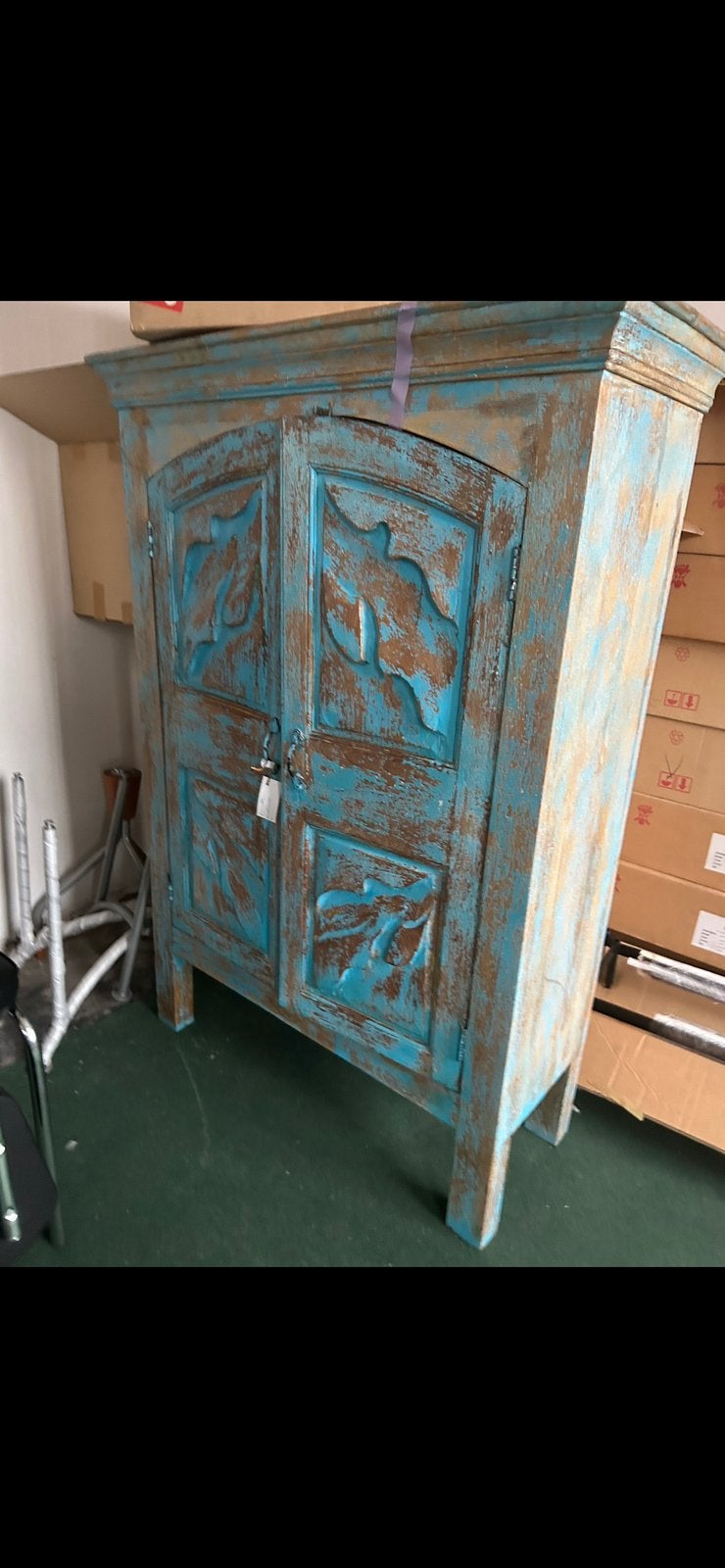 Houten kast uit indië, Antiek en Kunst, Ophalen