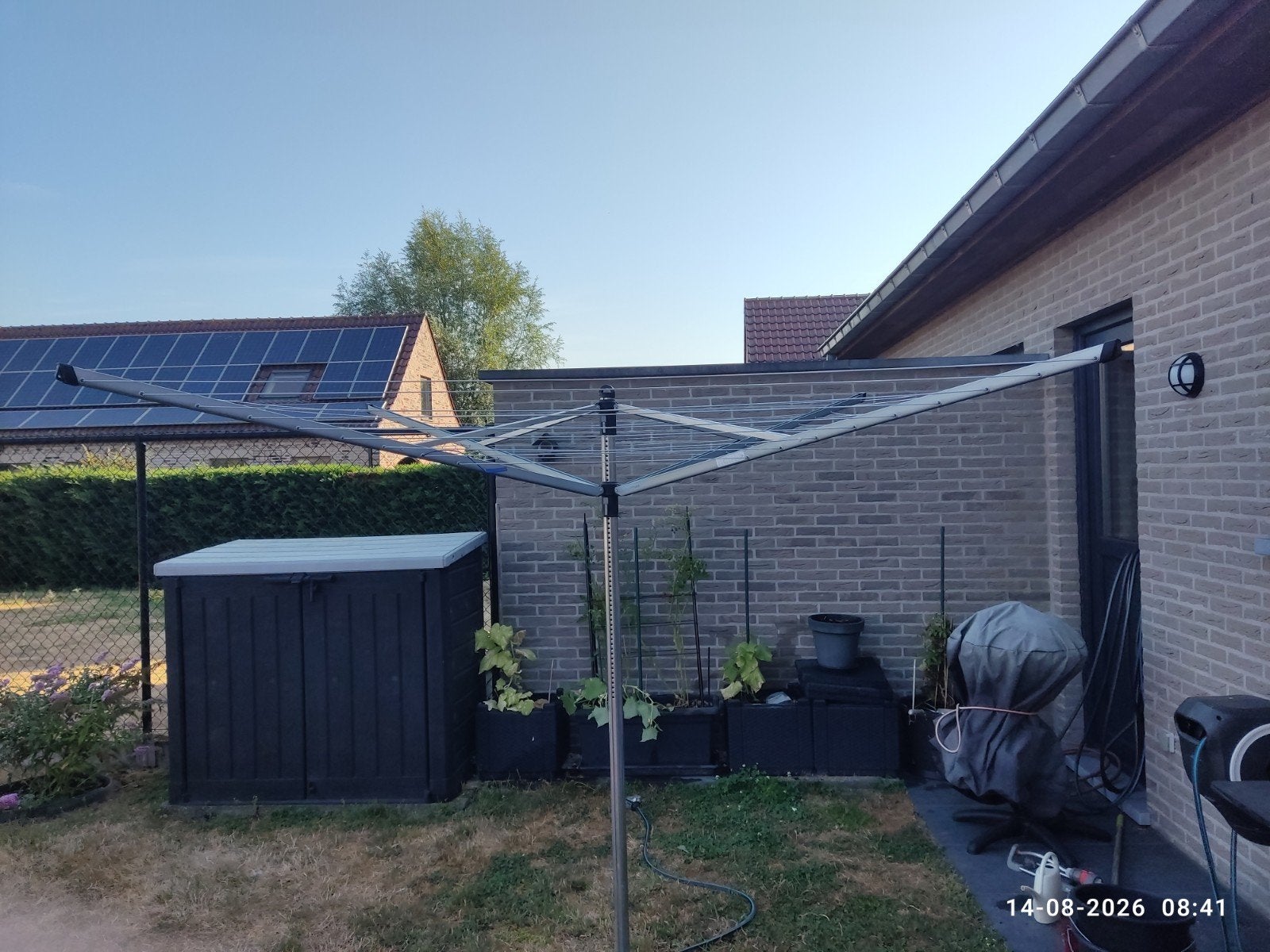 droogmolen met grondpen, Ophalen, Gebruikt, Droogmolen