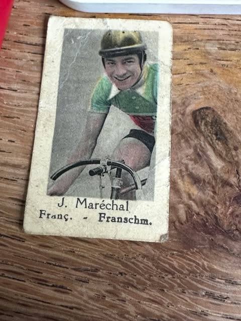 petite photo du cycliste J. Maréchal, Enlèvement ou Envoi, Affiche, Image ou Autocollant, Maréchal, Utilisé