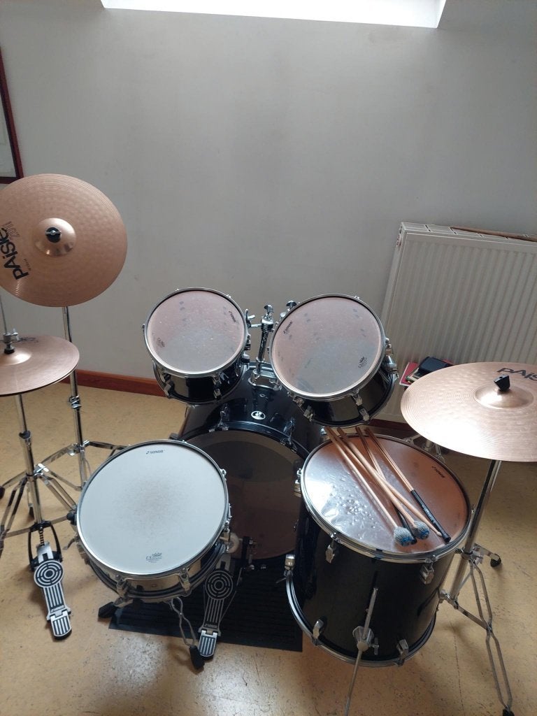 Complete drumset: Sonor Force 507 + Paiste 201 Bronze, Muziek en Instrumenten, Drumstellen en Slagwerk, Ophalen, Gebruikt, Sonor