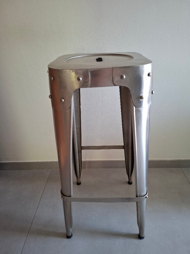 Tabouret en acier inox, 1 tabouret, Comme neuf, Enlèvement, Métal