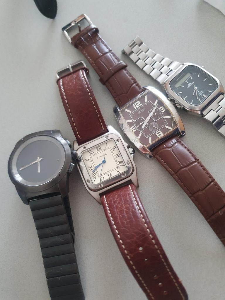 Horloge mannen Guess/cartier/casio /myxkronoz, Handtassen en Accessoires, Horloges | Dames, Ophalen