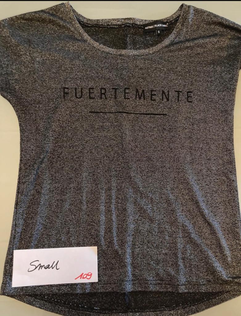 T-shirt à paillettes Astrid Black Label, taille S, Vêtements | Femmes, Neuf, Manches courtes, Gris, Enlèvement ou Envoi