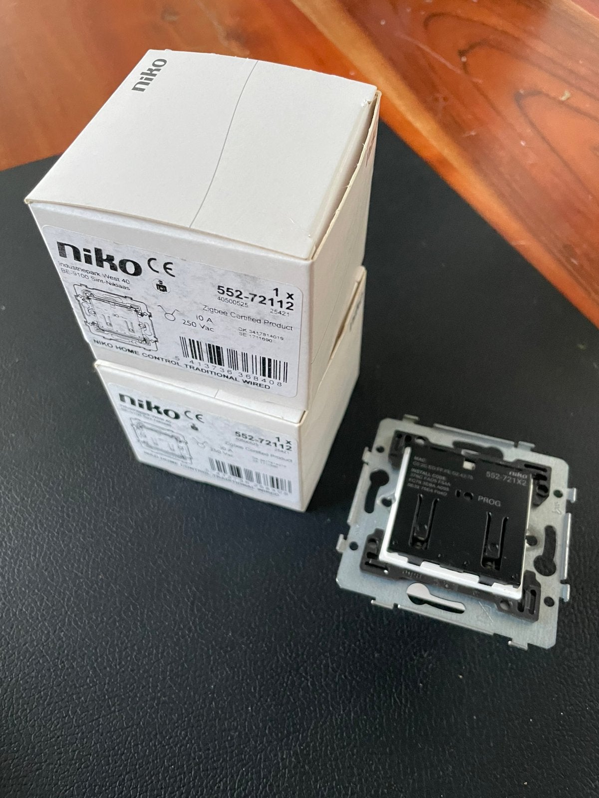 3x Niko connected schakelaar tweevoudig 552-72112, Ophalen of Verzenden, Nieuw, Schakelaar