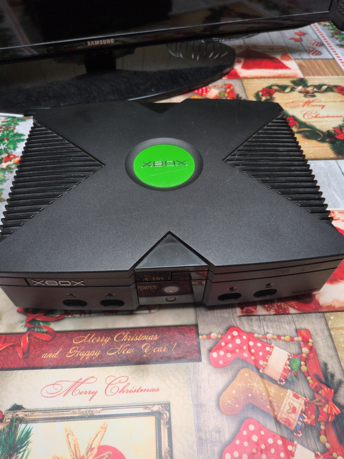 XBOX ORIGINAL + 14 GAMES, Games en Spelcomputers, Ophalen, Gebruikt, Met 1 controller, Met games
