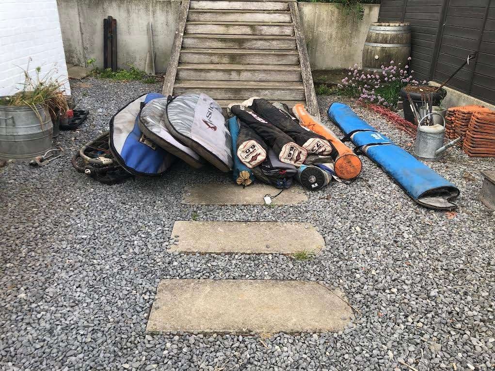 groot lot windsurf mareriaal JP ..........., Watersport en Boten, Windsurfen, Ophalen, Gebruikt, JP Australia, Met mast
