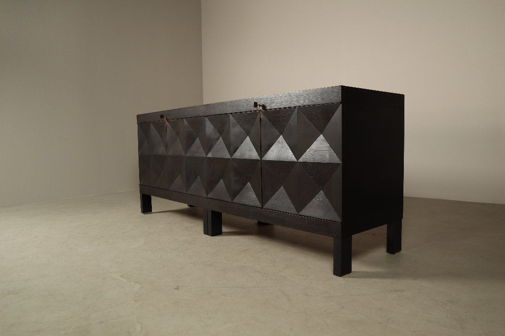 Jean Batenburg for MI brutalist sideboard, Belgium, 1960s, Huis en Inrichting, Ophalen, Gebruikt, Eikenhout