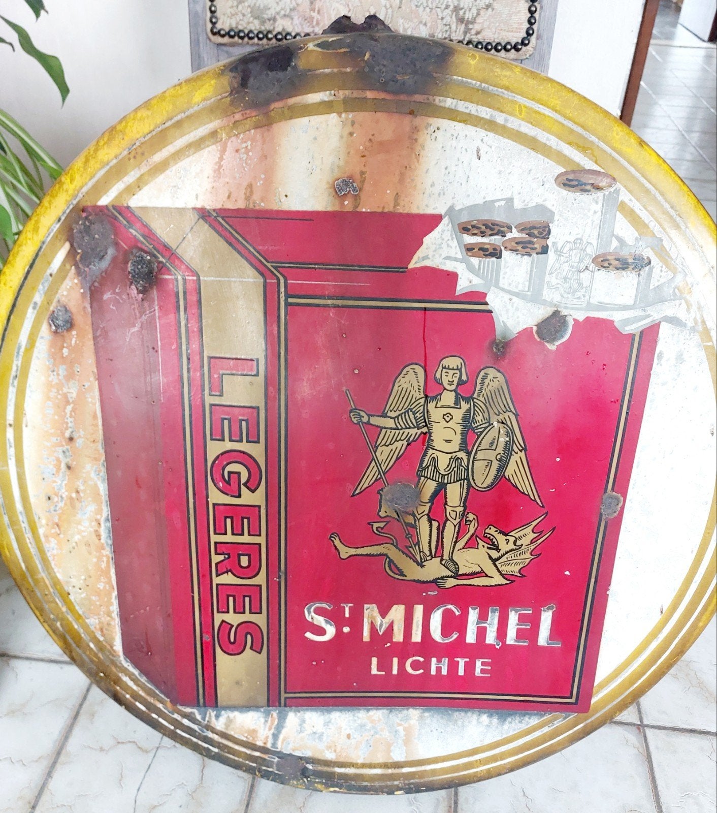 emaille bord, Ophalen of Verzenden