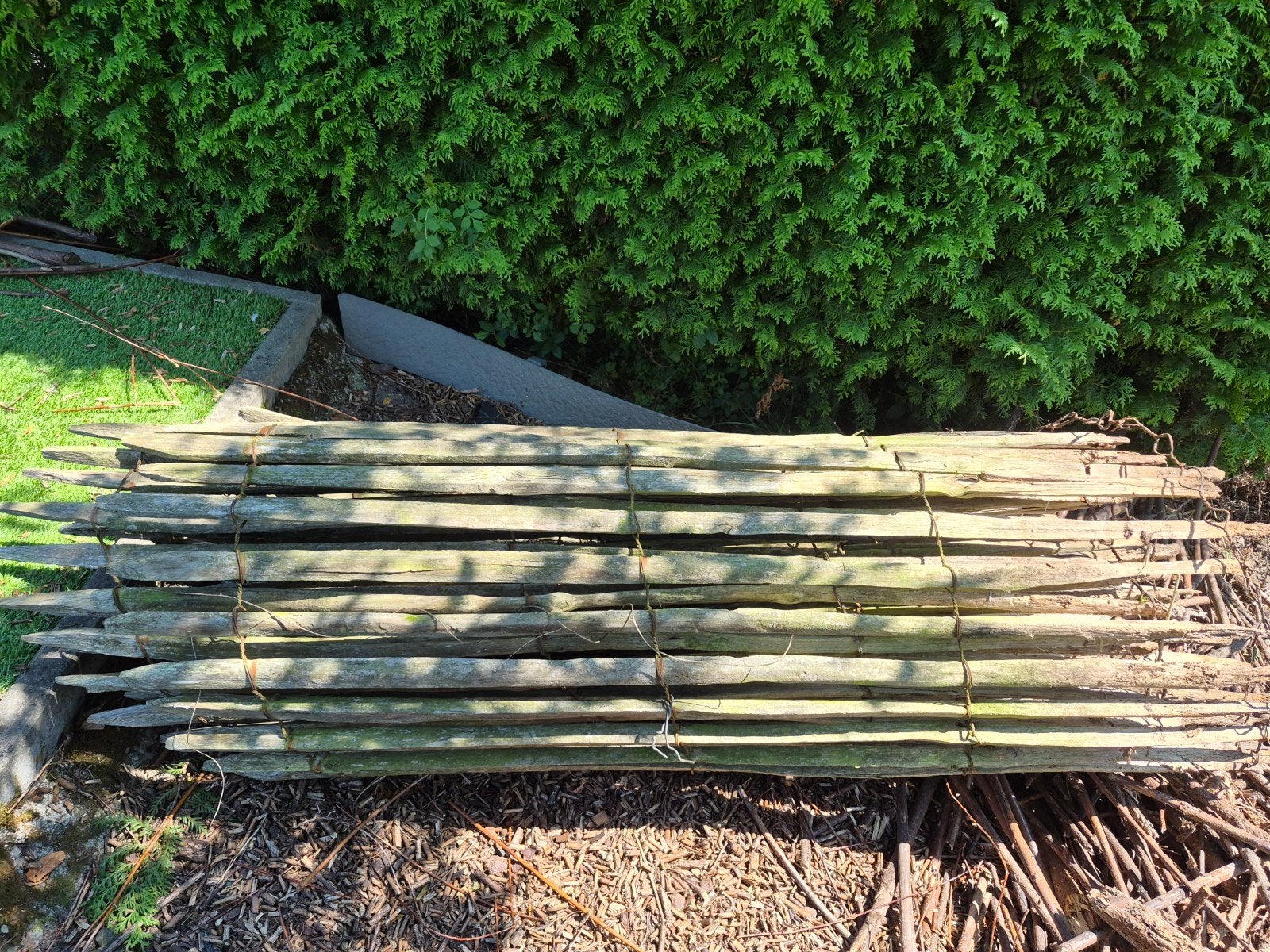 Kastanje hekwerk op rol - 5m op 180 cm, Ophalen