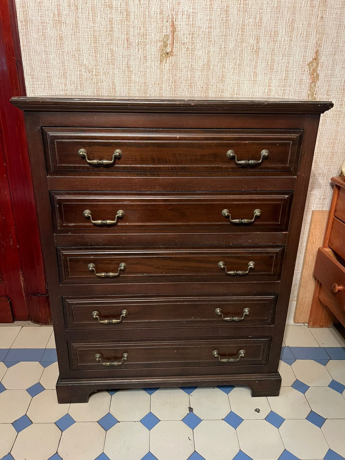 Meuble Semainier Vintage en très bon état, 5 tiroirs ou plus, Enlèvement, Utilisé