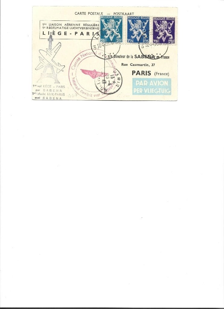 Timbres de poste aérienne du Congo belge, Timbres & Monnaies, Timbres | Europe | Belgique, Enlèvement ou Envoi, Affranchi, Aviation