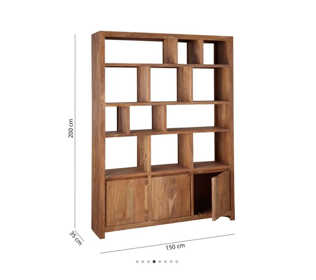 Prachtige Sheeshamhouten boekenkast - Perfecte staat, Ophalen, Met deur(en), 200 cm of meer, 150 tot 200 cm