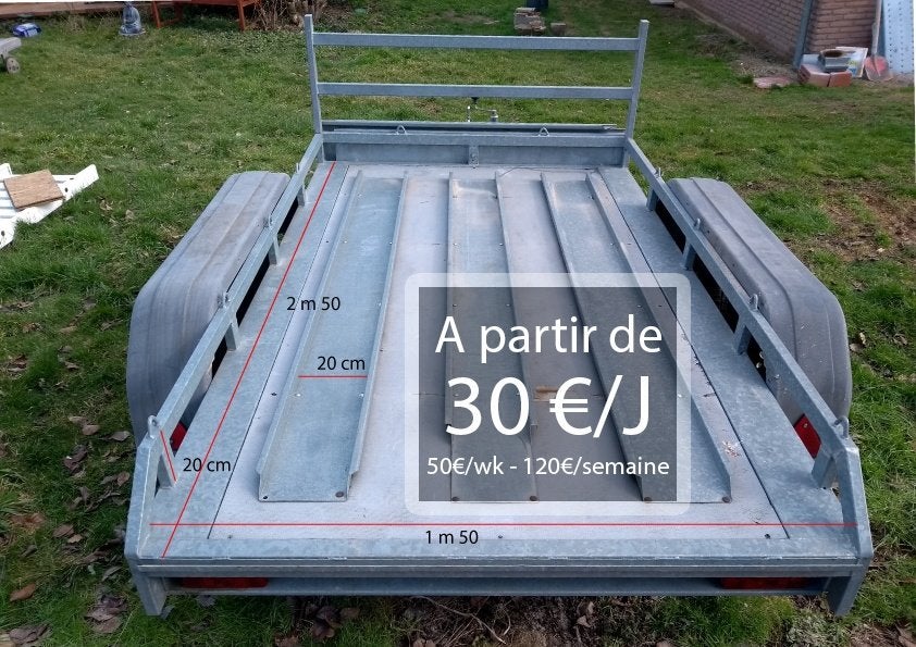 Location remorque 3 motos, Auto diversen, Aanhangers en Bagagewagens, Zo goed als nieuw, Ophalen