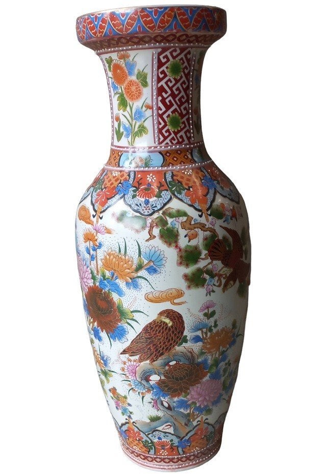 grote vaas "Ming Dynastie handbemalt"., Ophalen