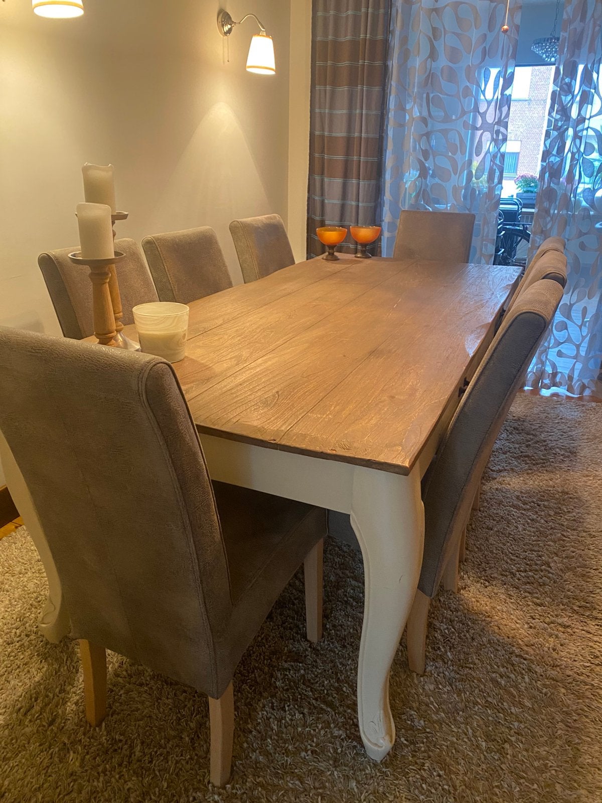 Tafel met 8 stoelen, Huis en Inrichting, Ophalen, Zo goed als nieuw