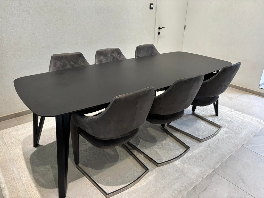 6x eetkamerstoelen, Huis en Inrichting, Ophalen, Gebruikt, Vijf personen of meer, Metaal