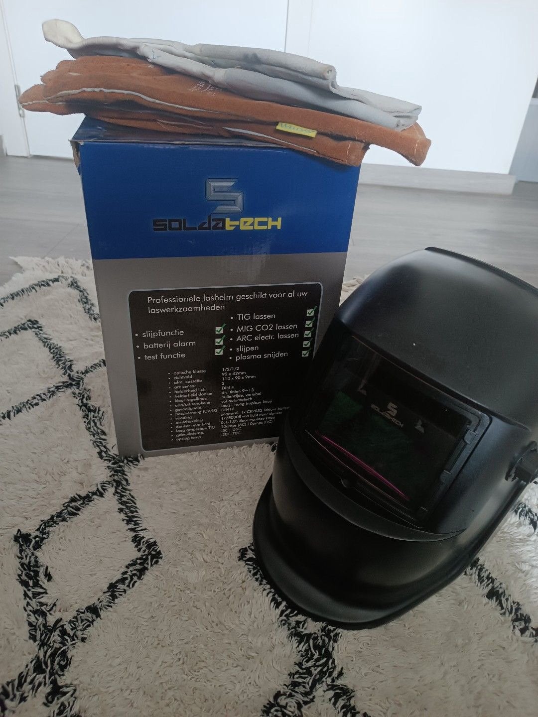 soldatech automatisch lashelm en lashandschoenen, Ophalen, Zo goed als nieuw, Overige typen