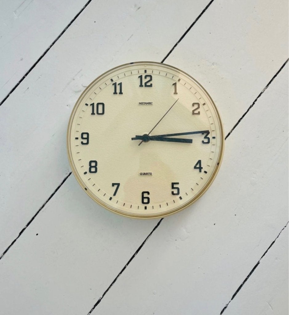 Horloge murale vintage à quartz Metamec, Maison & Meubles, Accessoires pour la Maison | Horloges, Enlèvement ou Envoi, Comme neuf