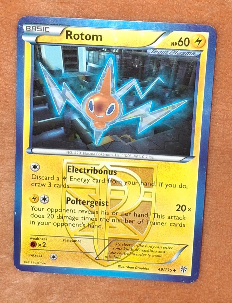 Plasma Storm Rotom Pokémon kaart te ruil, Ophalen of Verzenden, Zo goed als nieuw, Meerdere kaarten, Foil