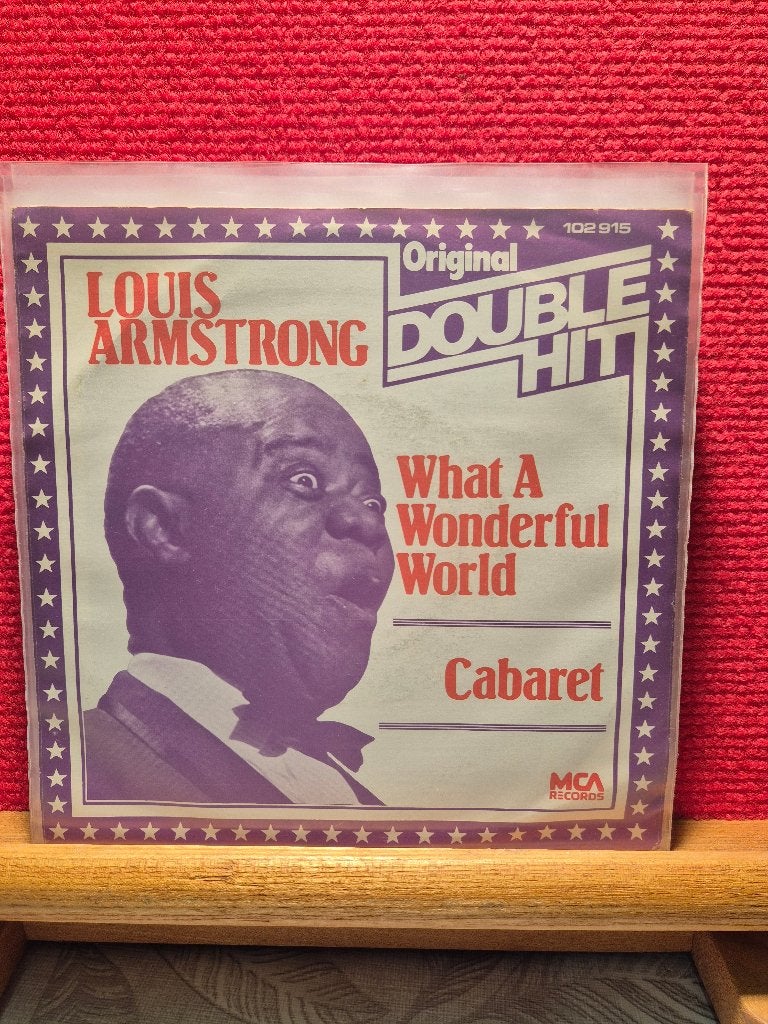 louis armstrong, Cd's en Dvd's, Vinyl Singles, Gebruikt, 7 inch, Ophalen of Verzenden, Beschermende buitenhoes