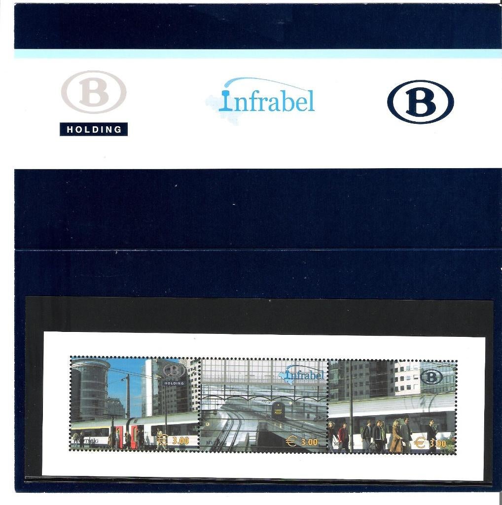 België 2005 Nieuwe Structuur van de NMBS groep **, Postzegels en Munten, Orginele gom, Ophalen of Verzenden, Postfris, Treinen