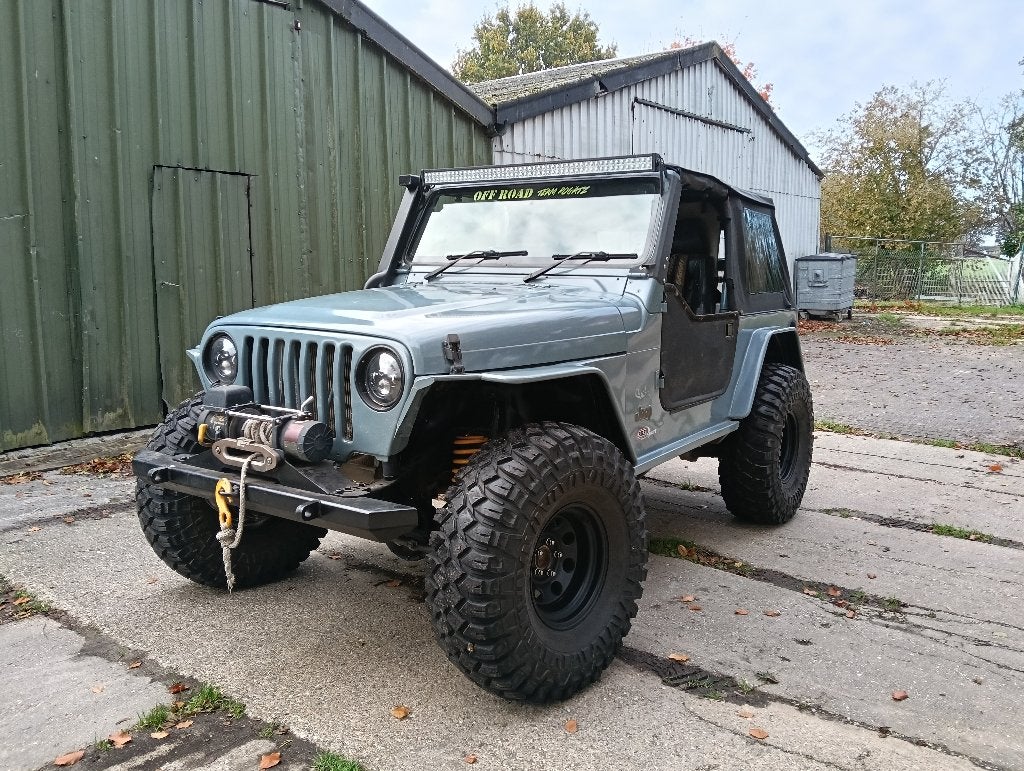 Jeep Wrangler RHD tj 4.0 offroad klaar arb rcv LCG build, Auto's, Zwart, 4000 cc, Leder, Bedrijf