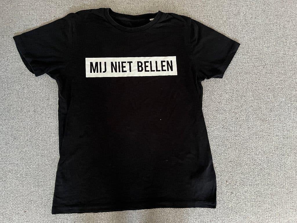 T-shirt 'Mij niet bellen' maat 152/164 (158), Enfants & Bébés, Vêtements enfant | Taille 158, Enlèvement ou Envoi, Comme neuf