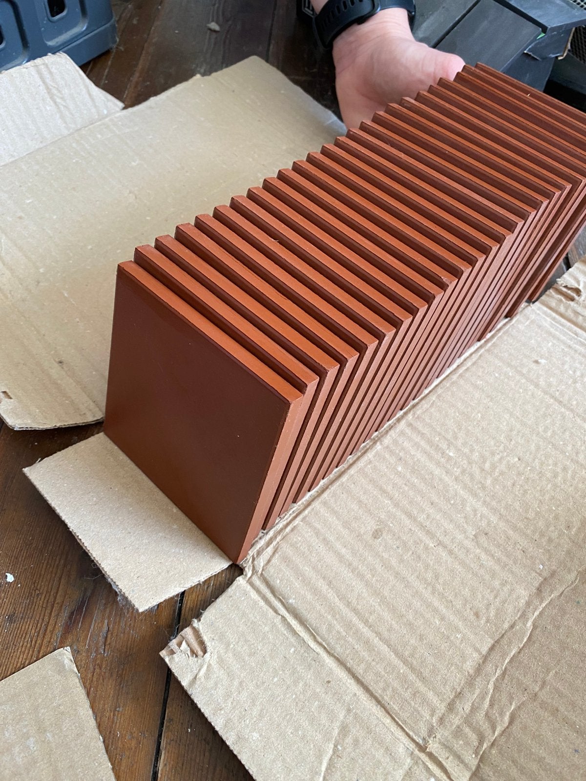 Nieuw! Winckelmans tegels 10x10 Rouge Rood. 25 stuks, 0,25m2, Ophalen, Nieuw, Minder dan 20 cm, Minder dan 20 cm