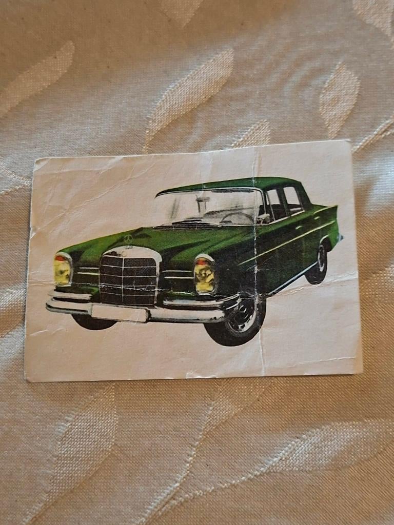 Prentje/Chromo : Mercedes 220 SE/Chocolade Jacques, 1960 tot 1980, Gebruikt, Ophalen of Verzenden, Prent