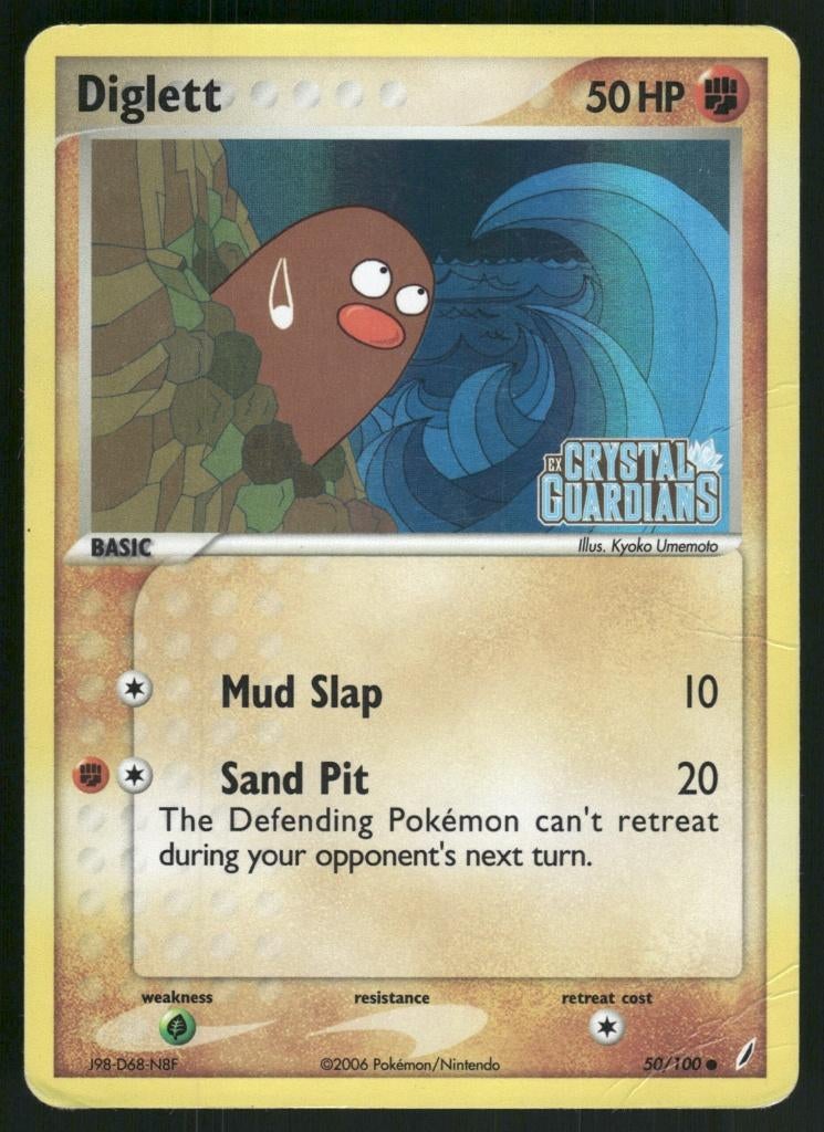 Diglett 50/100 - Crystal Guardians (Reverse Holo) (Good), Envoi, Utilisé