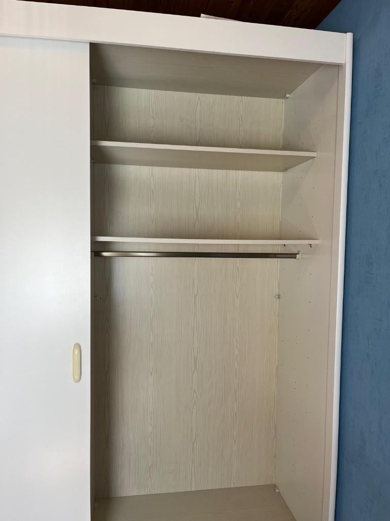 witte kleerkast met spiegel, Huis en Inrichting, Kasten | Kleerkasten, Ophalen, Gebruikt, Overige materialen, 200 cm of meer