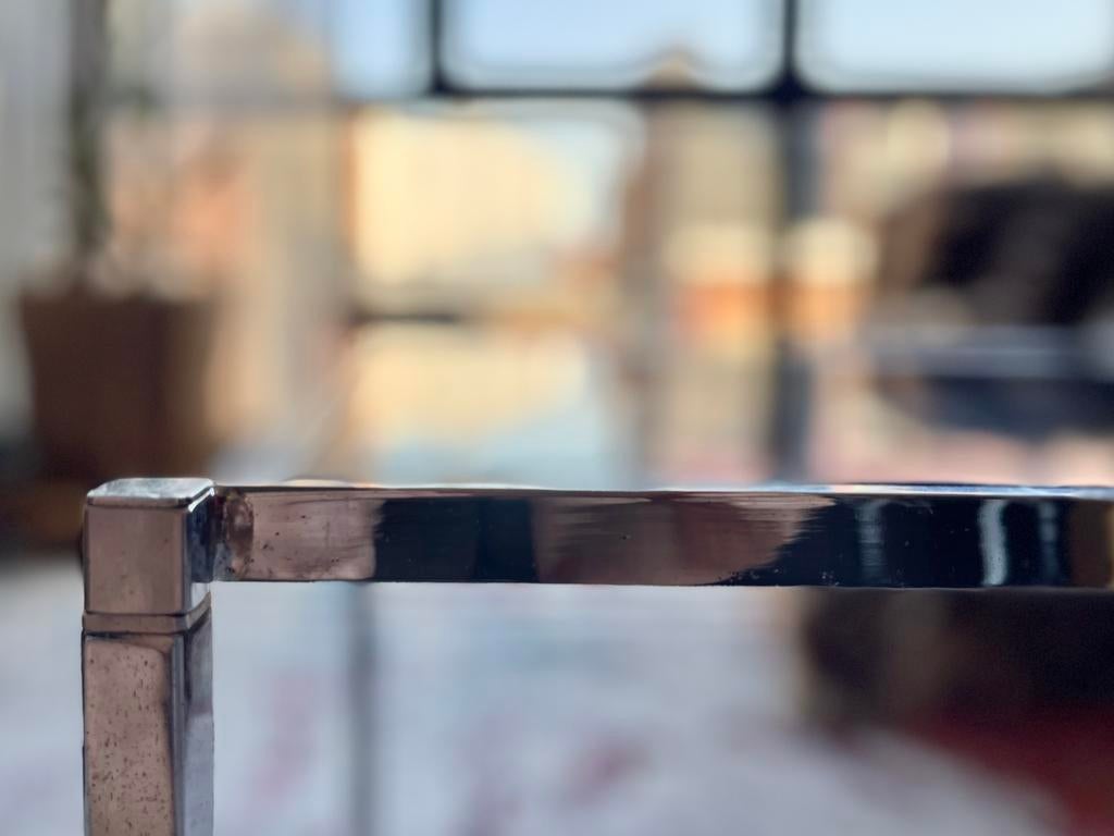 70’s Vintage design  SALONTAFEL / bijzettafel, Ophalen, Gebruikt, 70's vintage design, Glas