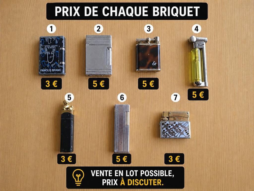 Lot de briquets – Tous fonctionnels, Enlèvement ou Envoi