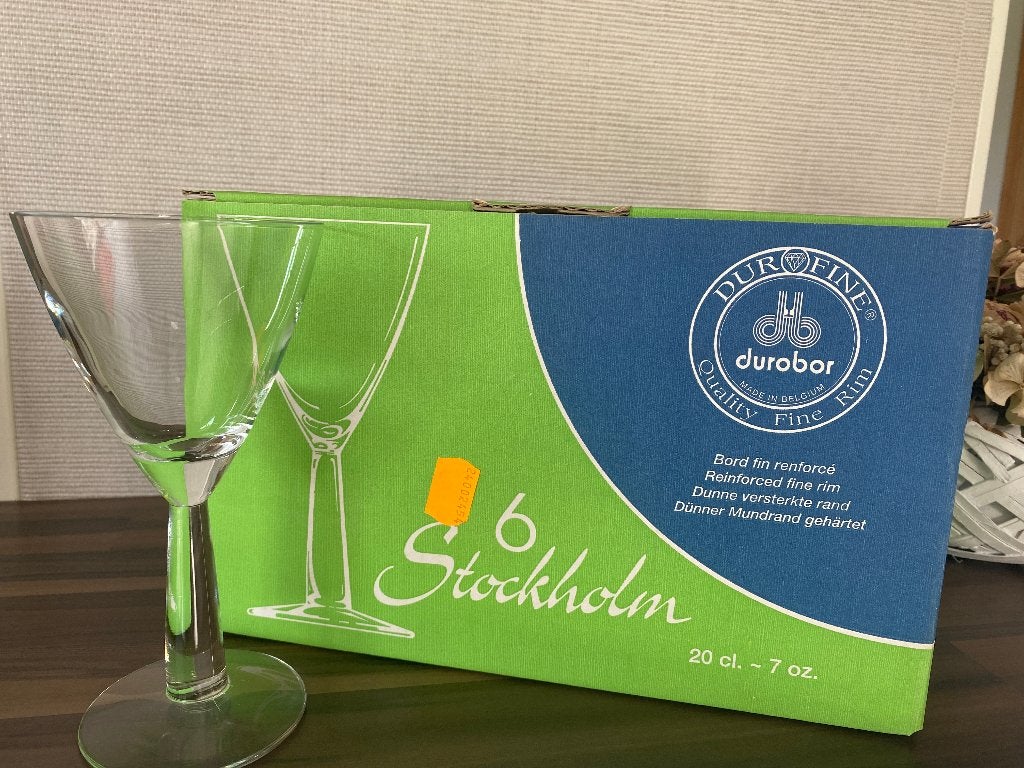 Lot de 6 verres à pied "Stockholm" – Durobor, Enlèvement ou Envoi, Neuf, Verres et Verres à shot